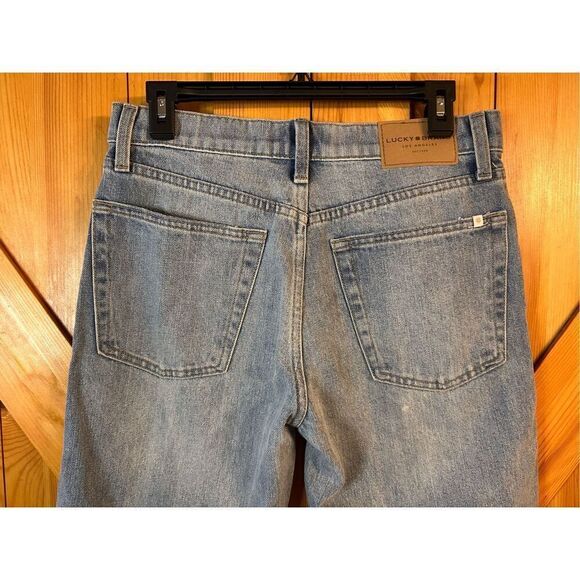 Lucky brand relaxed taper jeans Size 4/27 raw hem side design (4668) - Picture 6 of 10